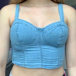 Forever 21 Denim Crop Top
